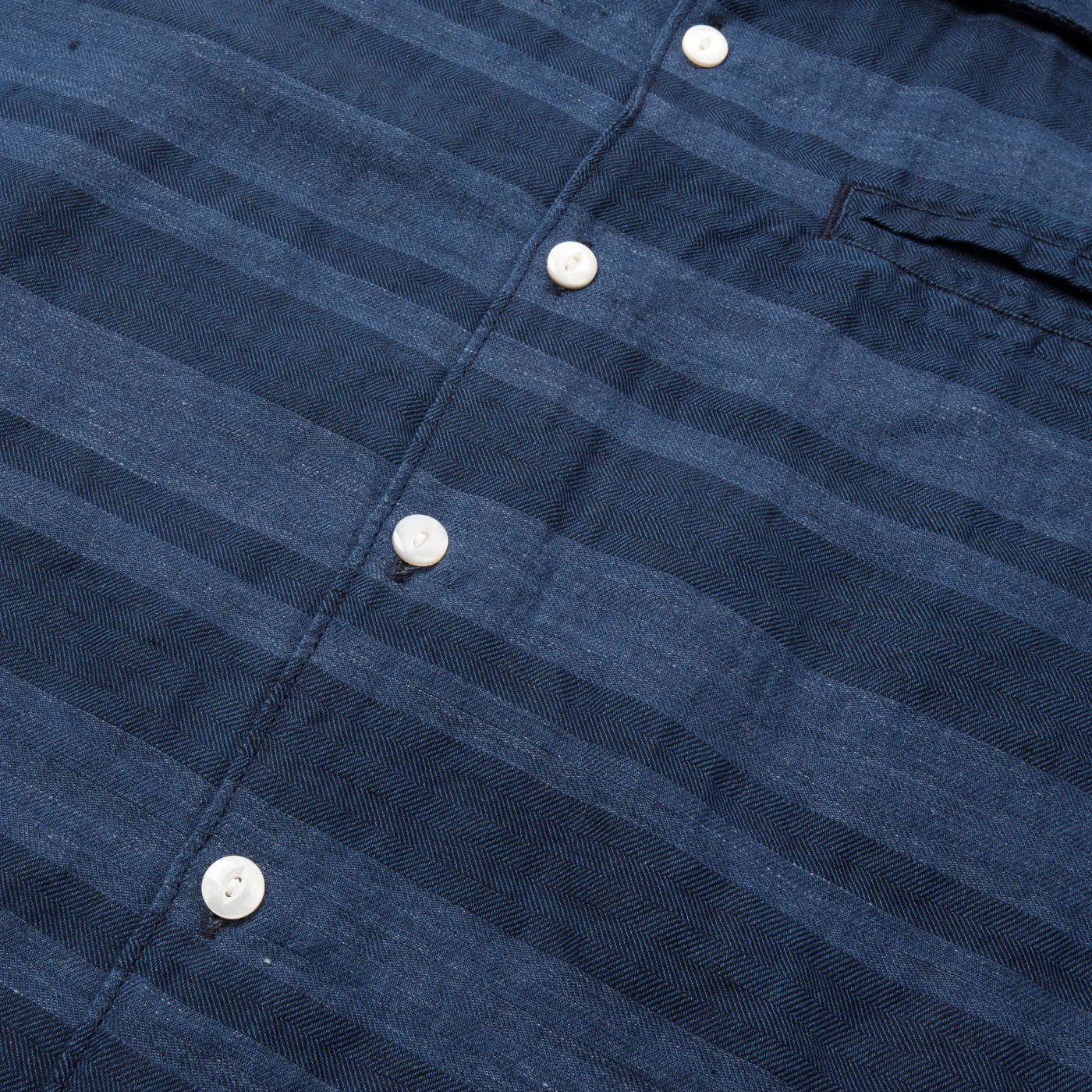 Freenote Cloth Cayucos Shirt - Indigo Stripe