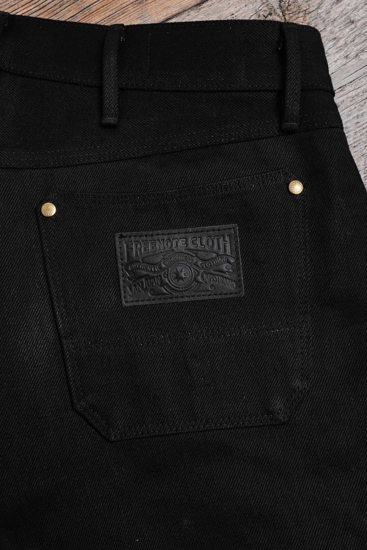 Freenote Cloth Wilkes Wide Riding Cut -15.75oz Double Black