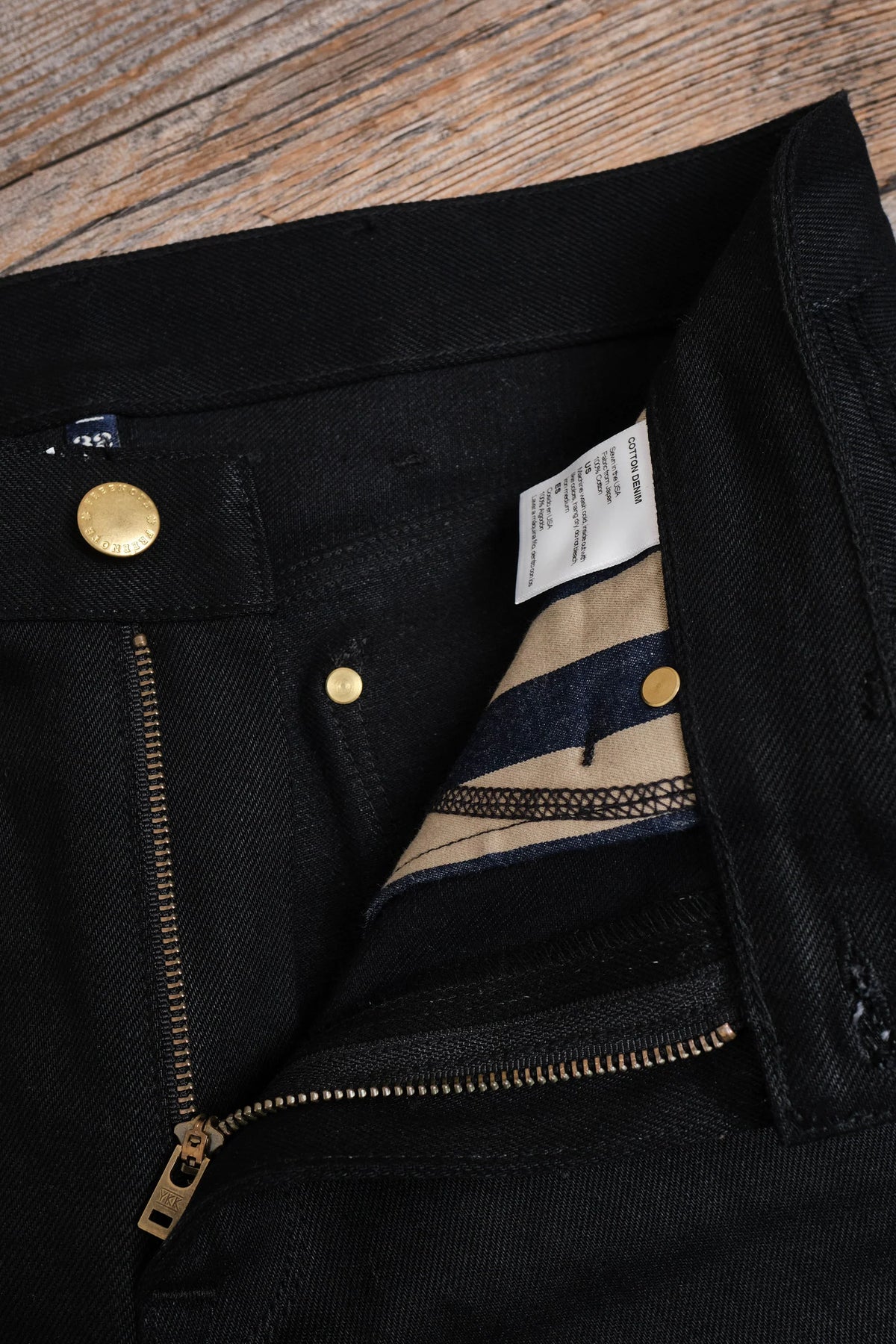Freenote Cloth Wilkes Wide Riding Cut -15.75oz Double Black
