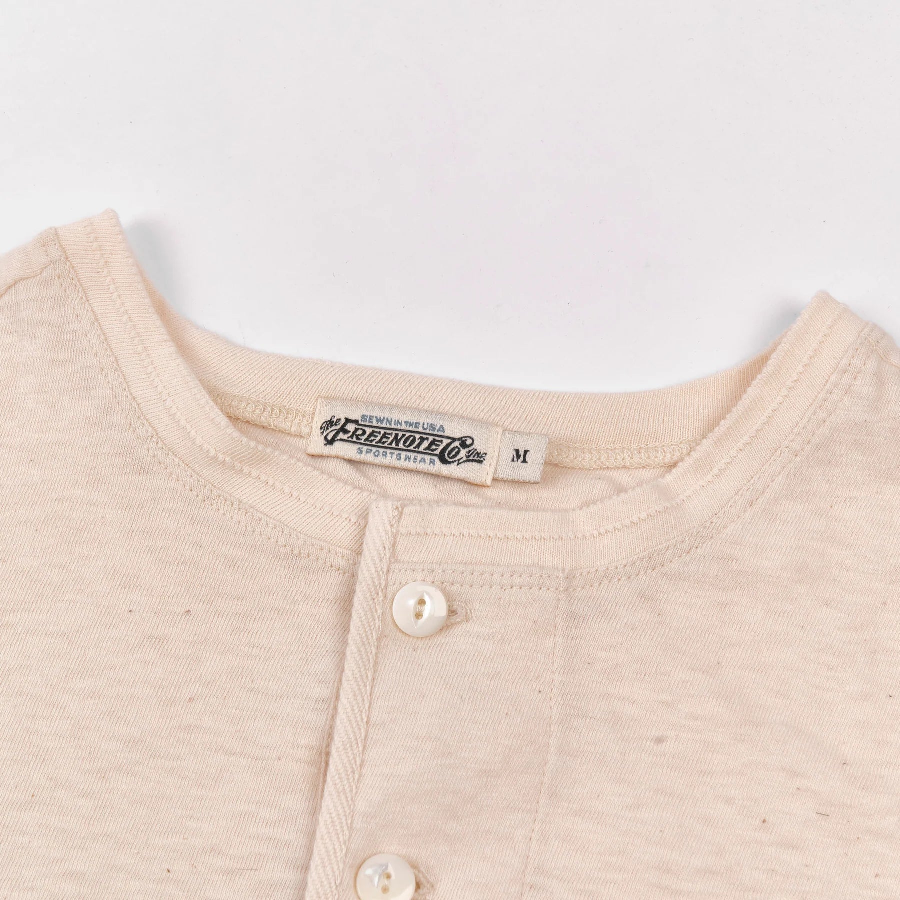 Freenote Cloth Fairmont Loopwheel Henley - Natural
