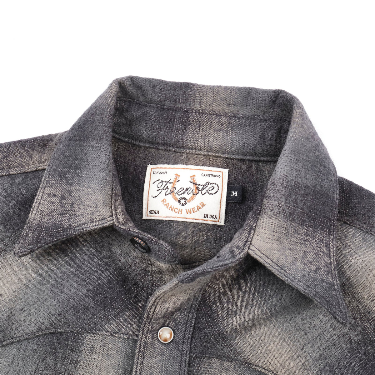 Freenote Cloth Western Scout - Charcoal Shadow Plaid