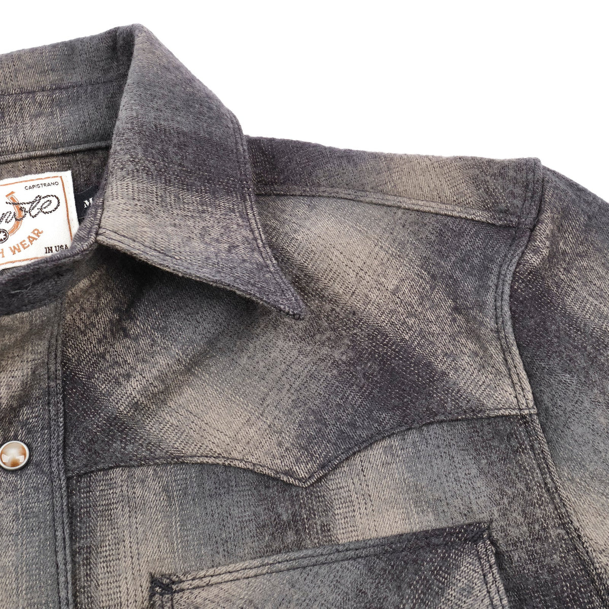 Freenote Cloth Western Scout - Charcoal Shadow Plaid