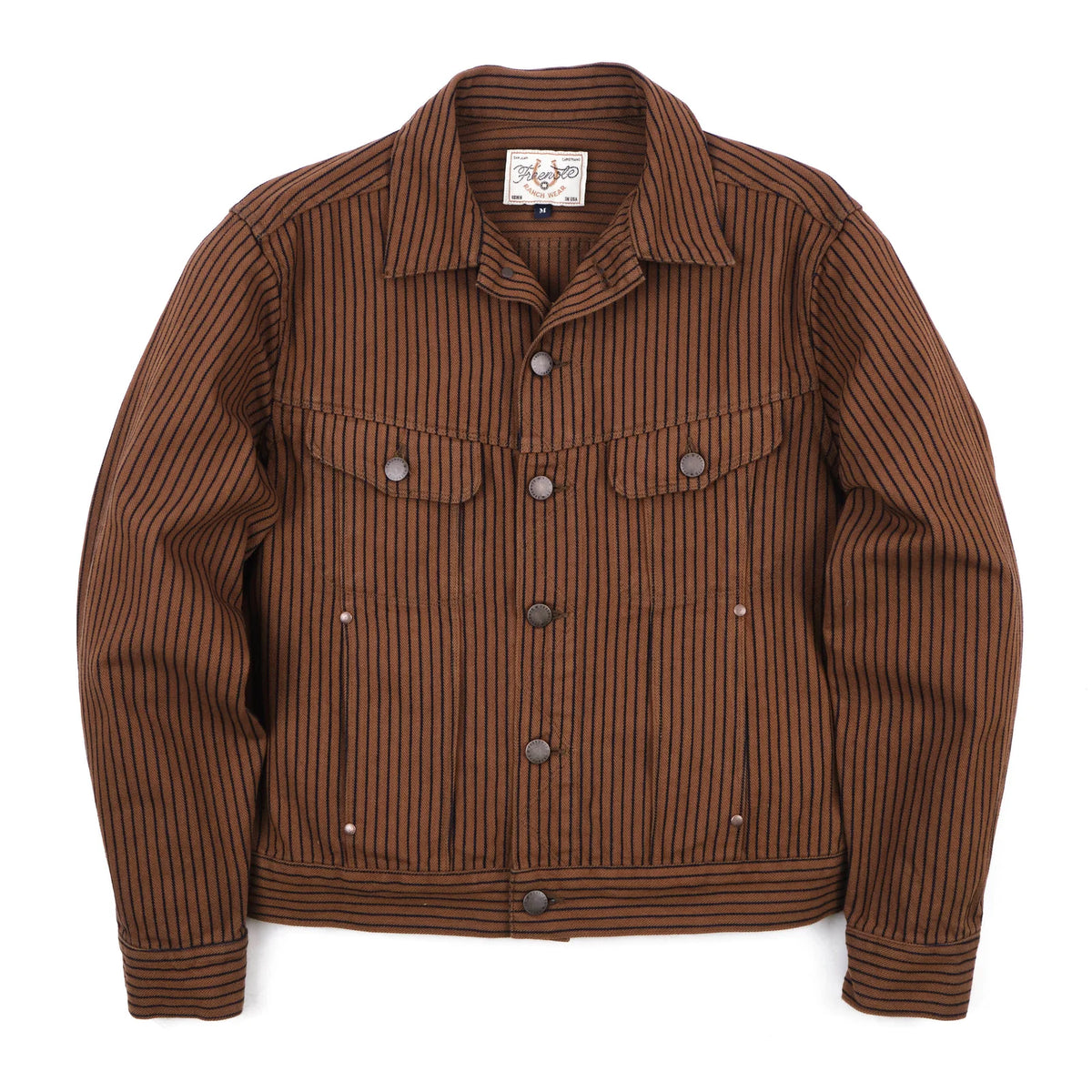 Freenote Cloth High Low Jacket - Brown Herringbone Dobby