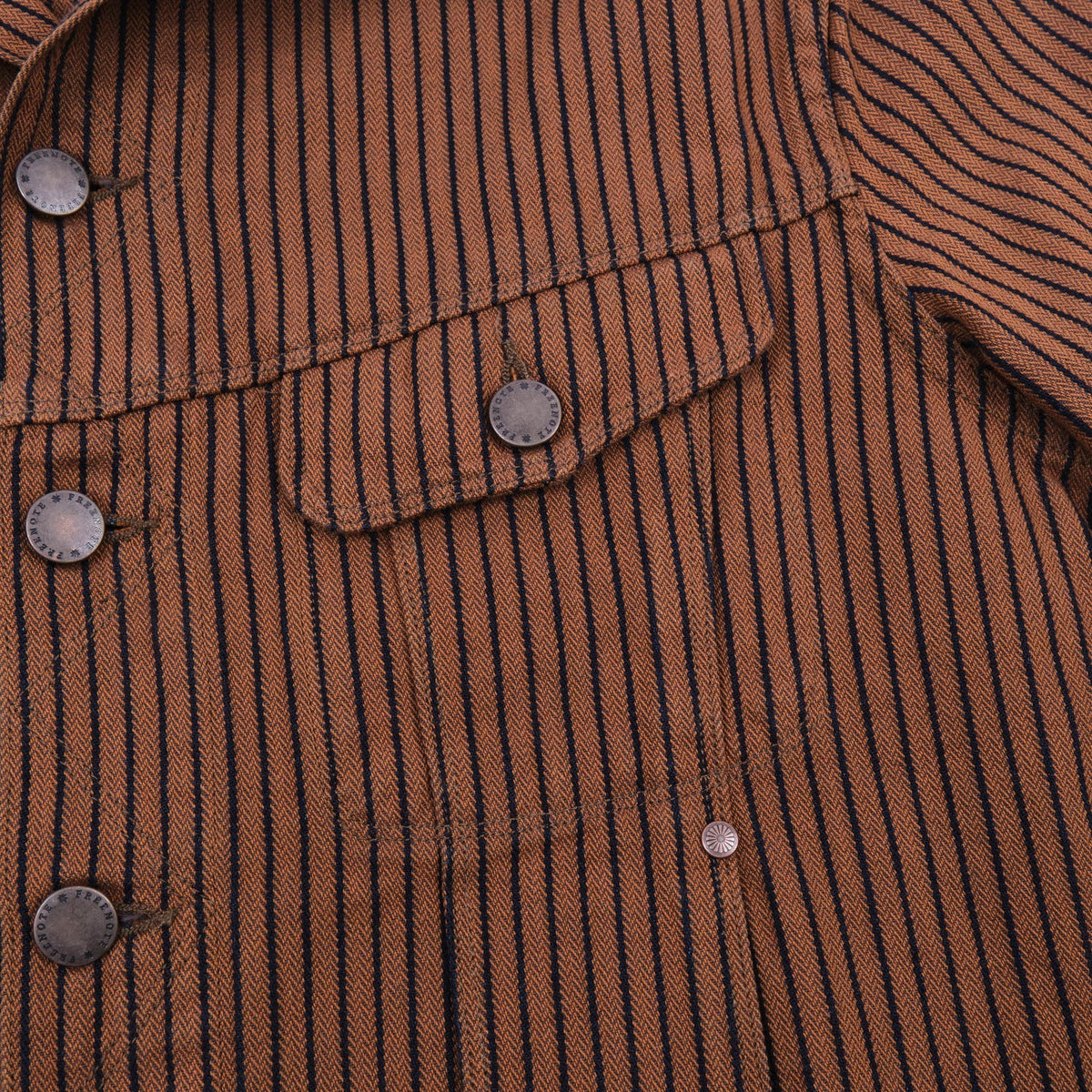 Freenote Cloth High Low Jacket - Brown Herringbone Dobby