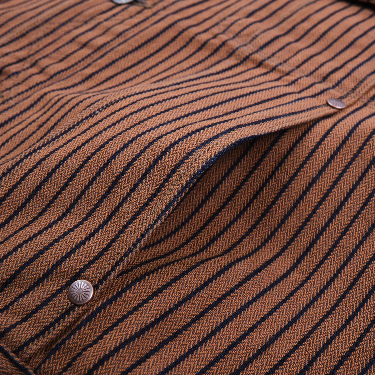 Freenote Cloth High Low Jacket - Brown Herringbone Dobby
