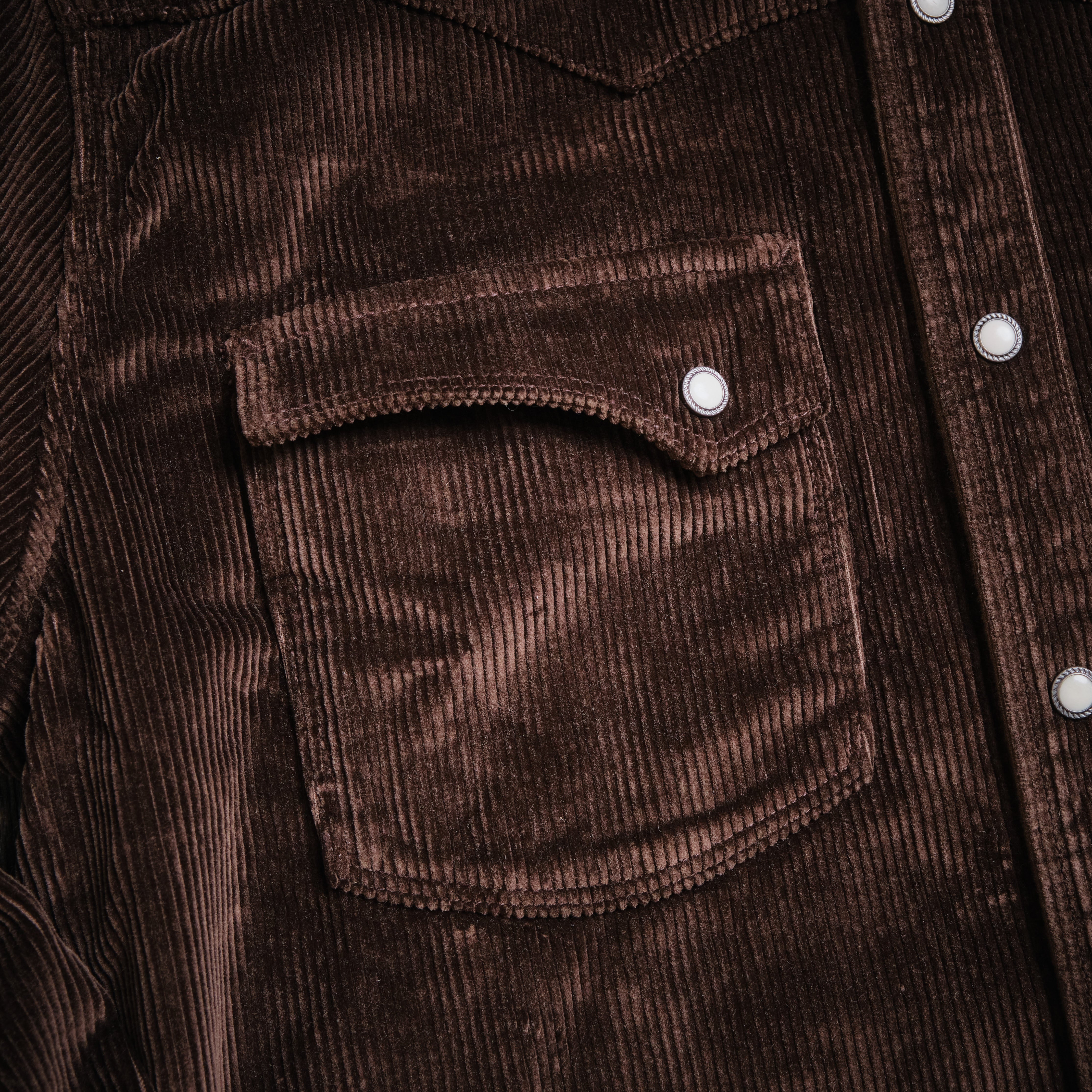 Freenote Cloth Calico Western Shirt - Espresso Corduroy