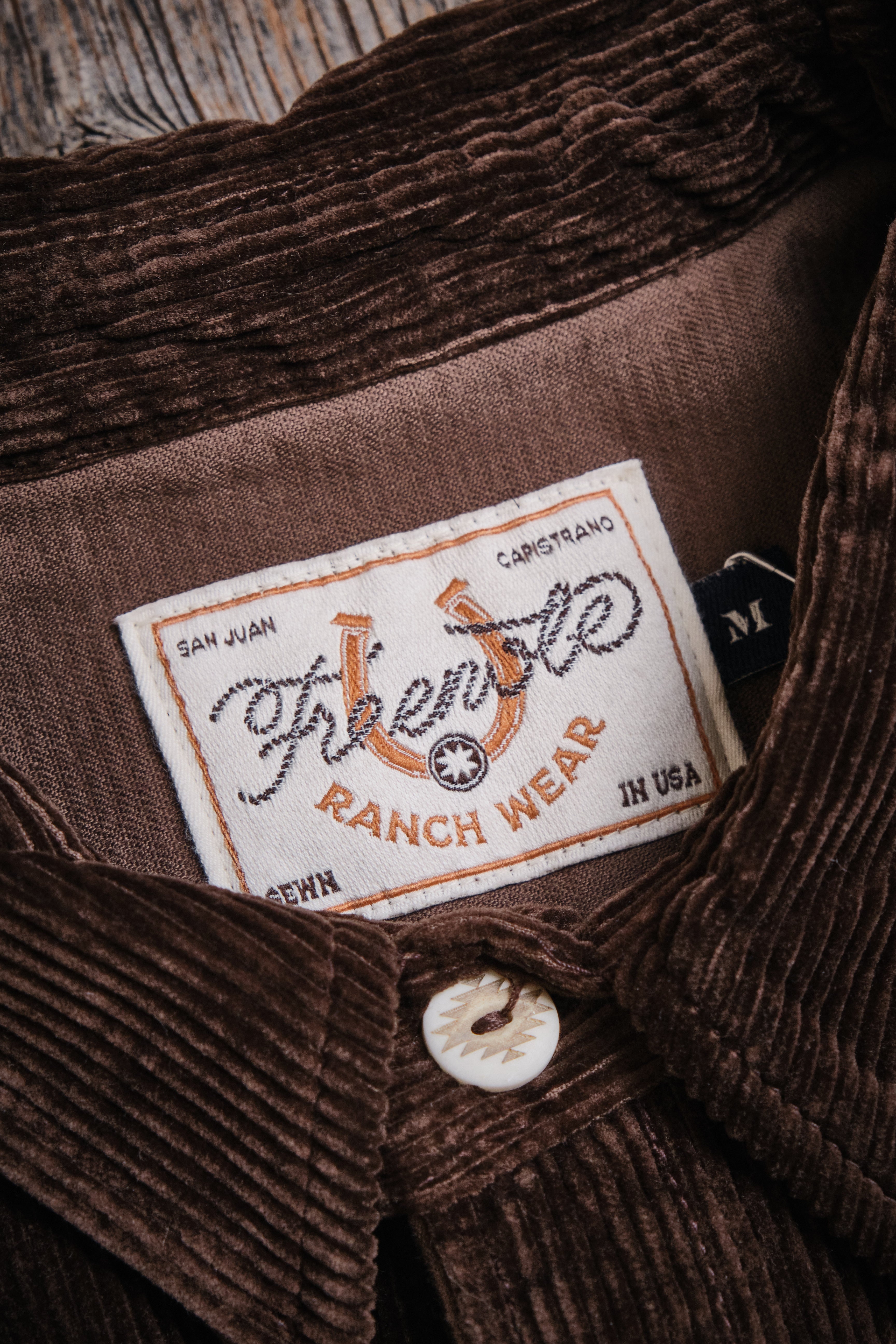 Freenote Cloth Calico Western Shirt - Espresso Corduroy