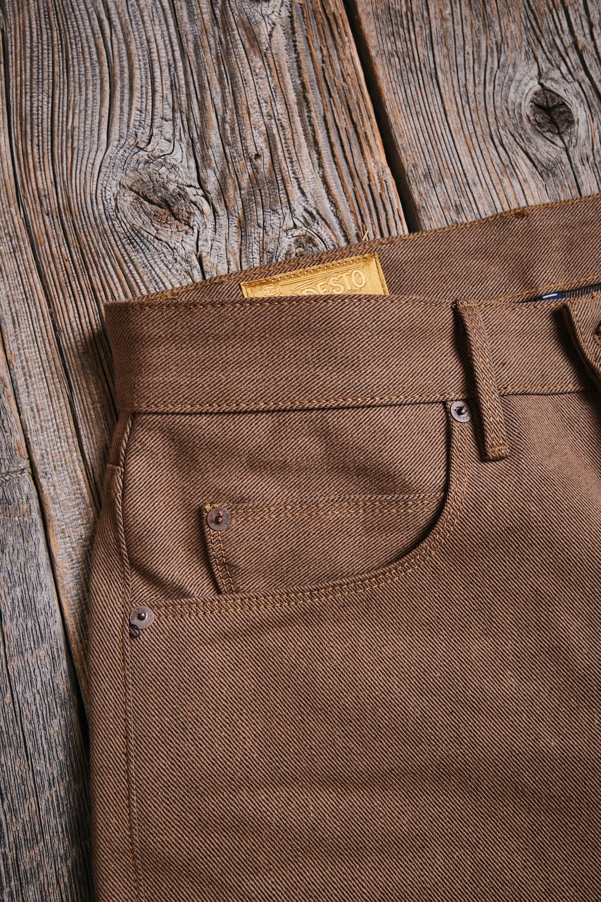Freenote Cloth Modesto Wide Cut - 15oz Light Brown Denim