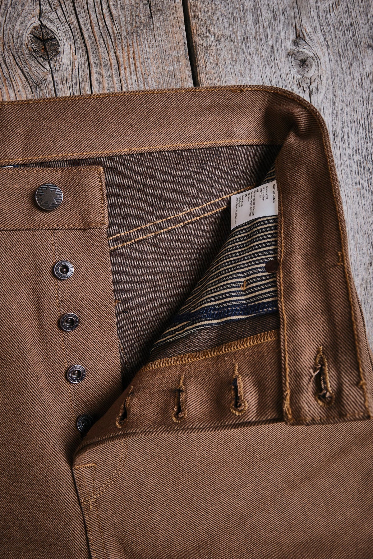 Freenote Cloth Modesto Wide Cut - 15oz Light Brown Denim
