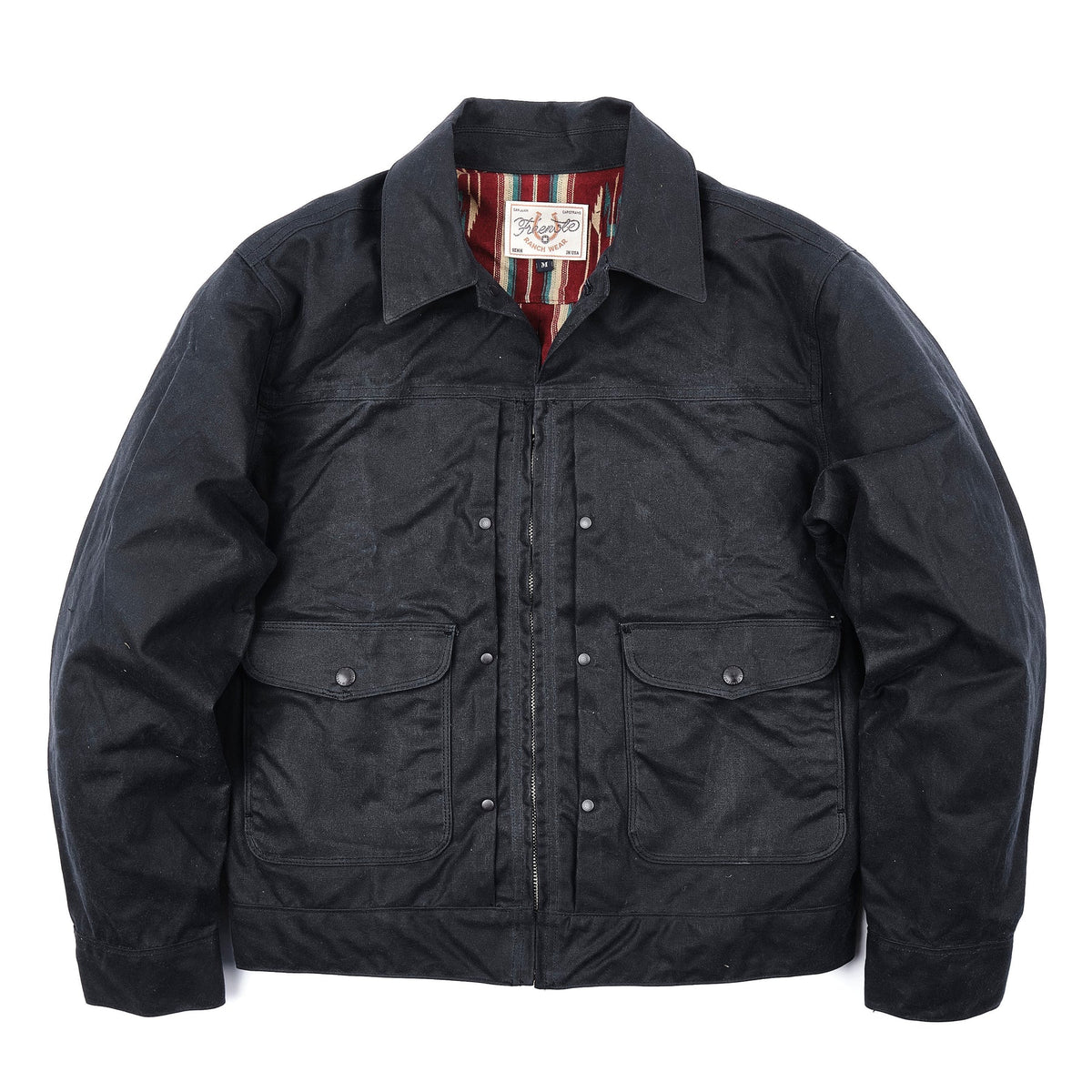 Freenote Cloth Faro 10oz Waxed Canvas Jacket - Black