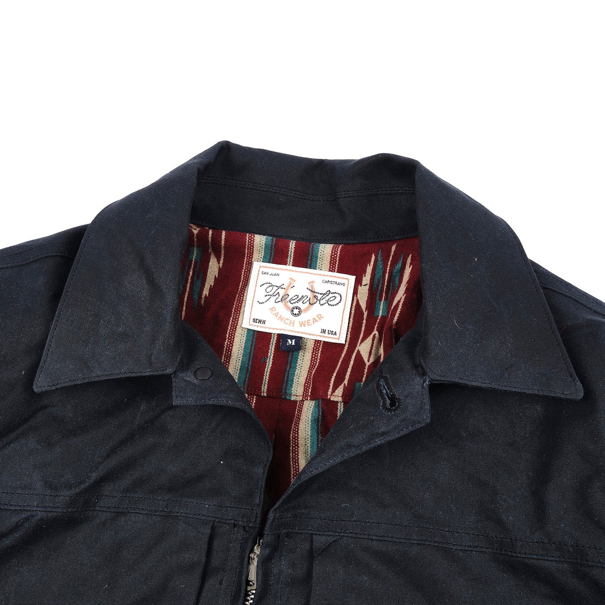 Freenote Cloth Faro 10oz Waxed Canvas Jacket - Black