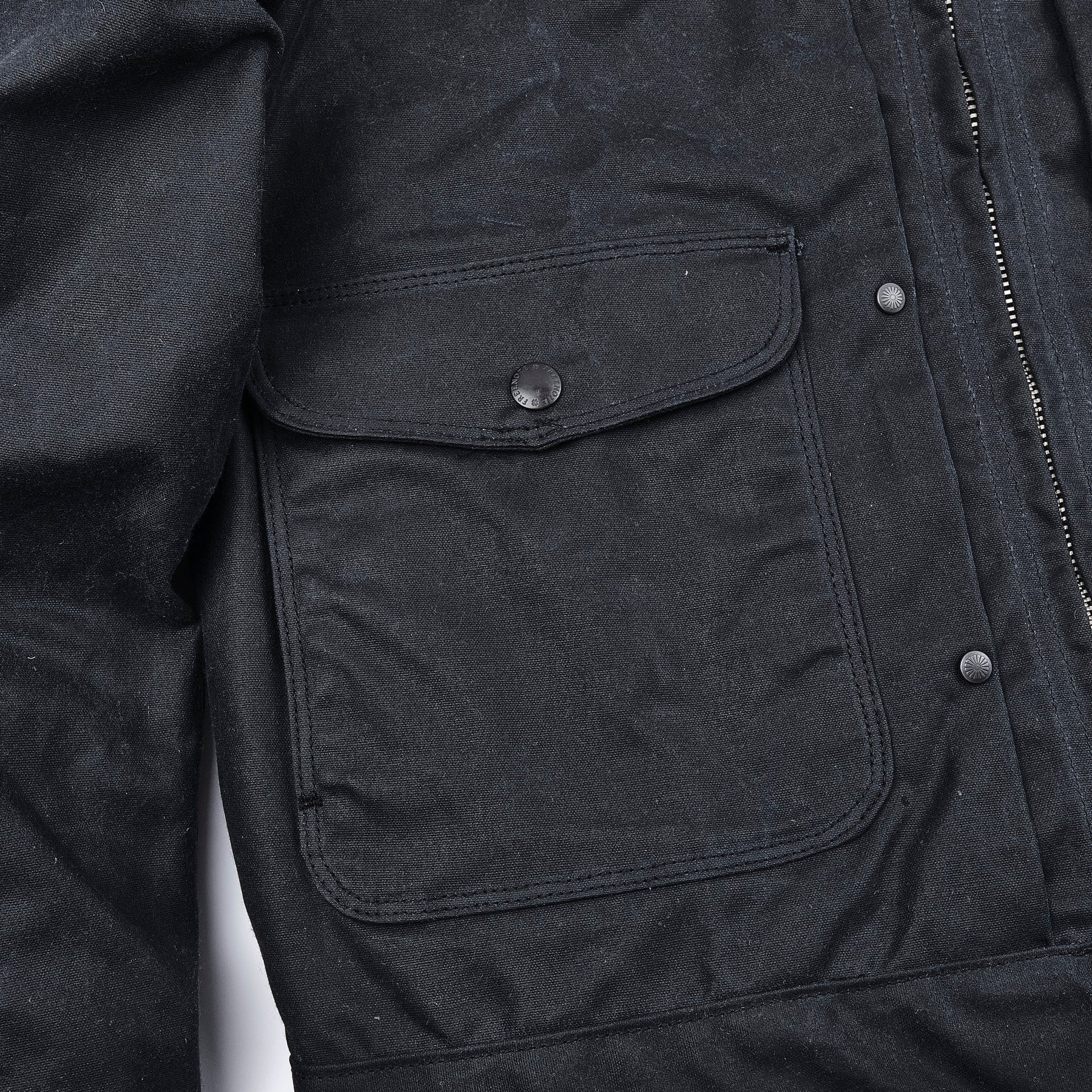 Freenote Cloth Faro 10oz Waxed Canvas Jacket - Black