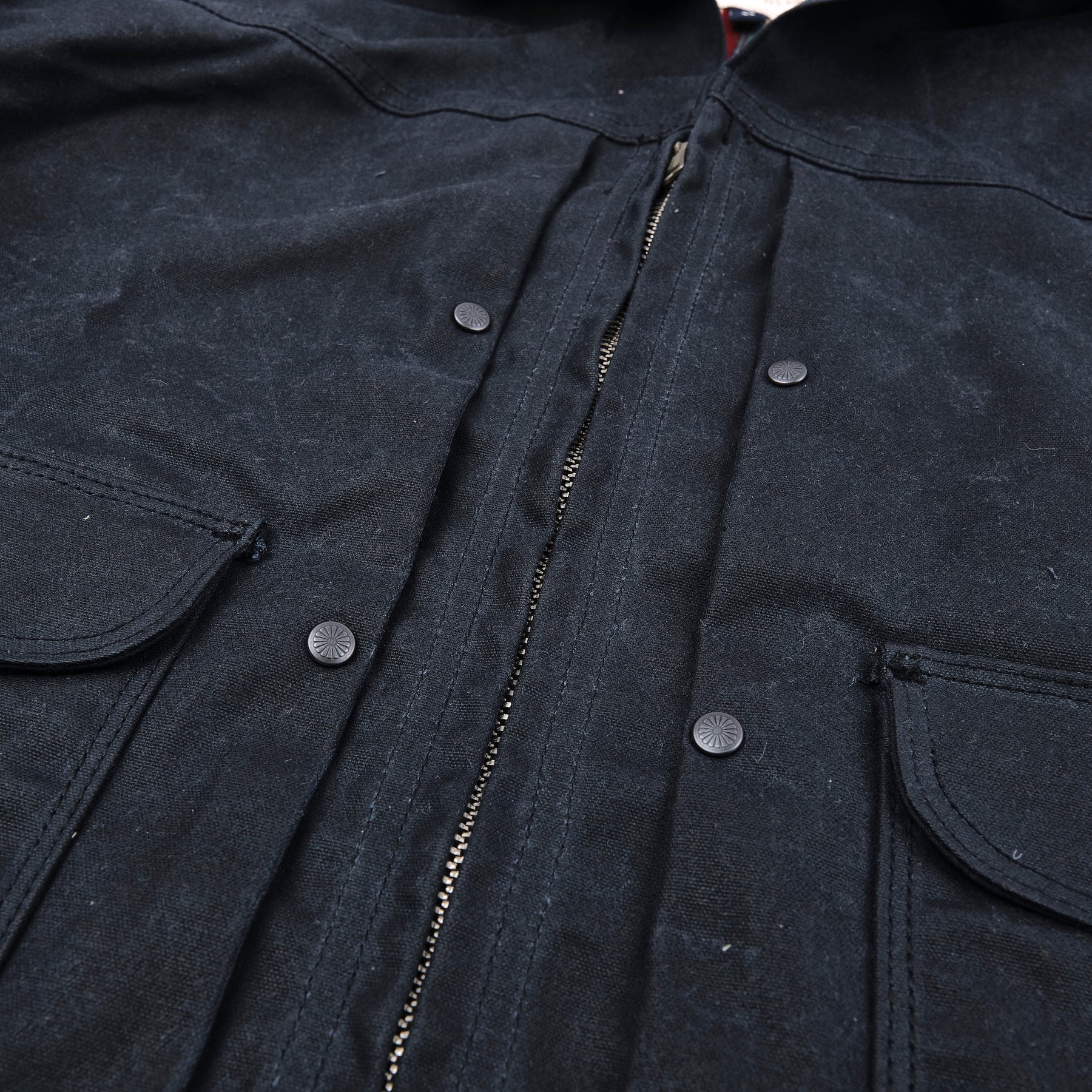 Freenote Cloth Faro 10oz Waxed Canvas Jacket - Black