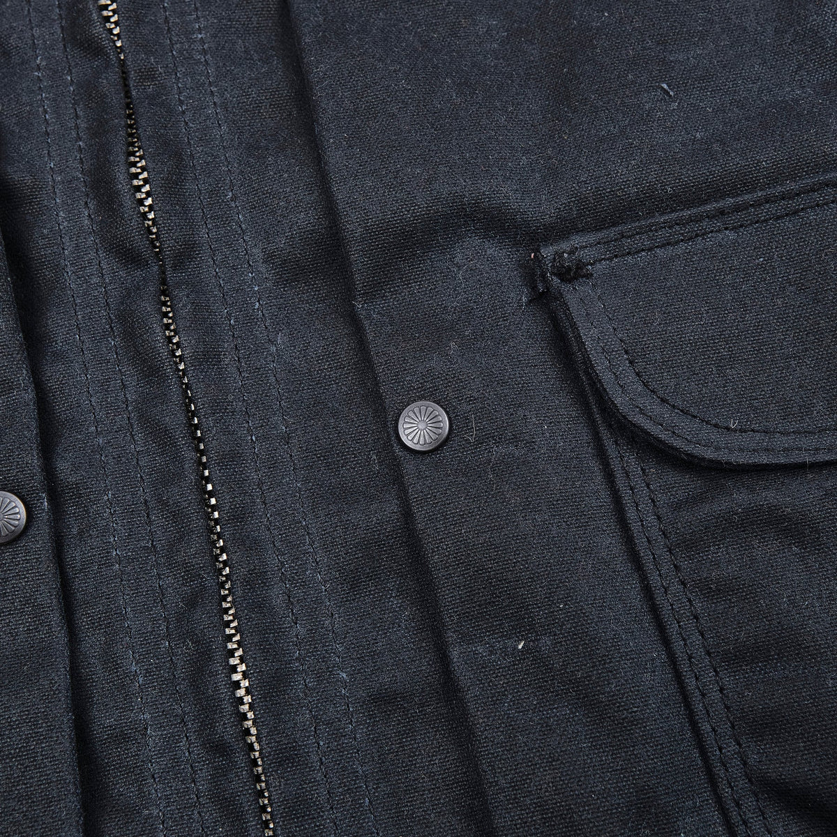 Freenote Cloth Faro 10oz Waxed Canvas Jacket - Black