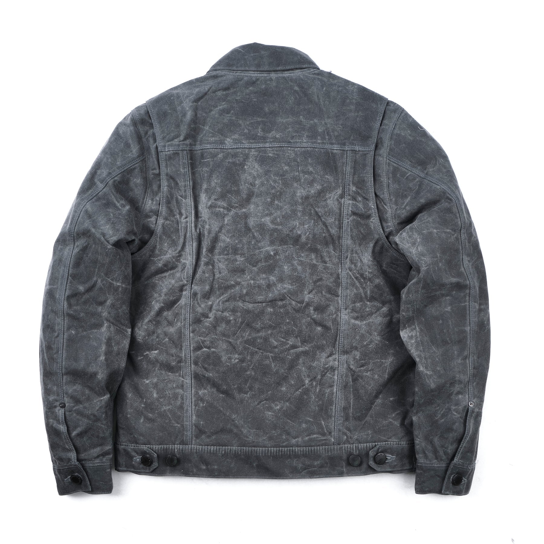 Freenote Cloth RJ-1 Riders Jacket Waxed Canvas - Charcoal