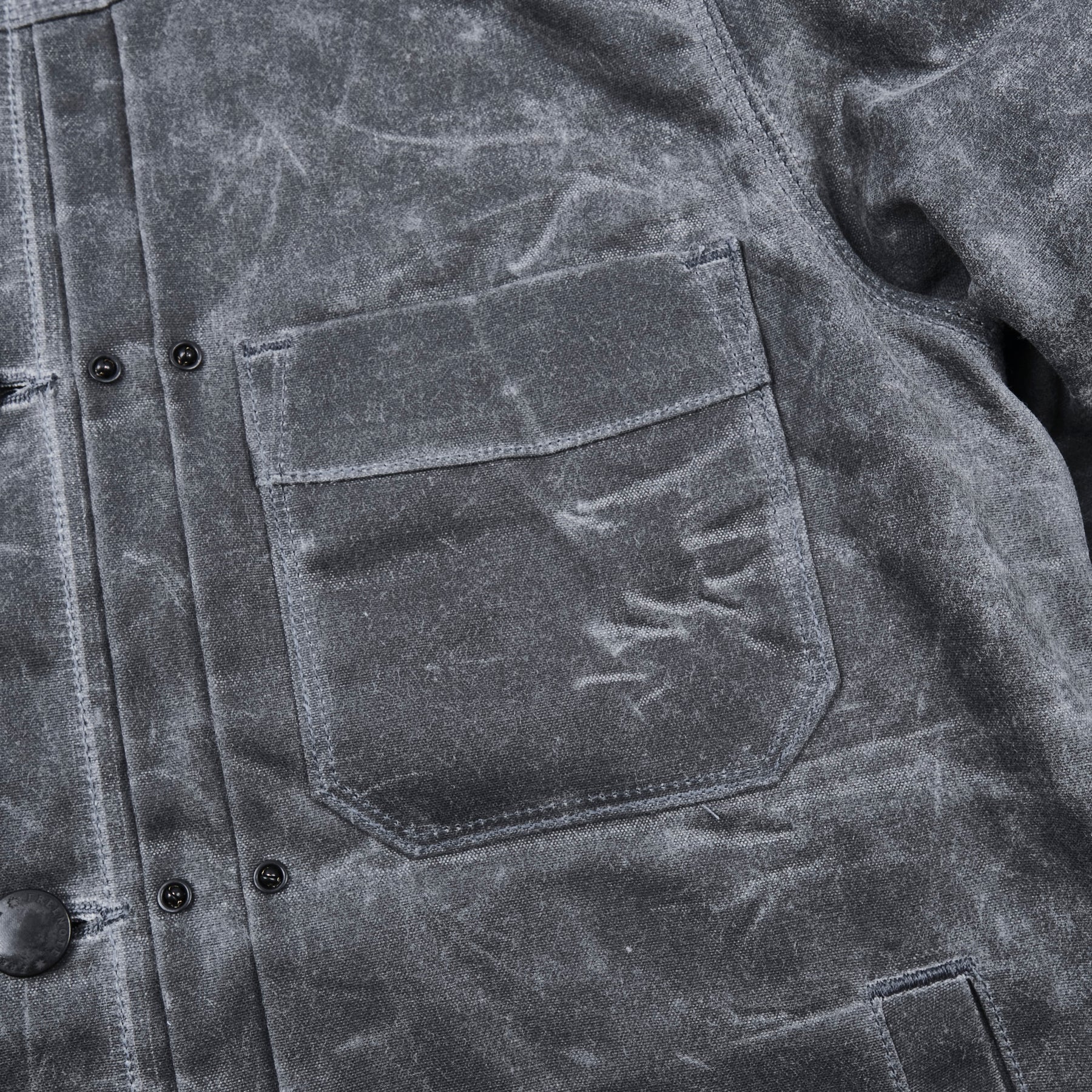Freenote Cloth RJ-1 Riders Jacket Waxed Canvas - Charcoal