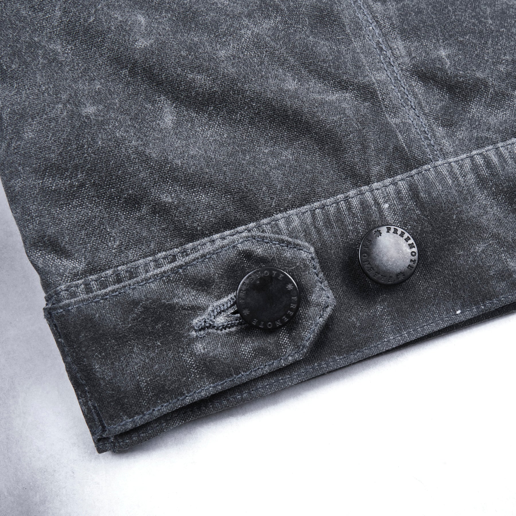 Freenote Cloth RJ-1 Riders Jacket Waxed Canvas - Charcoal