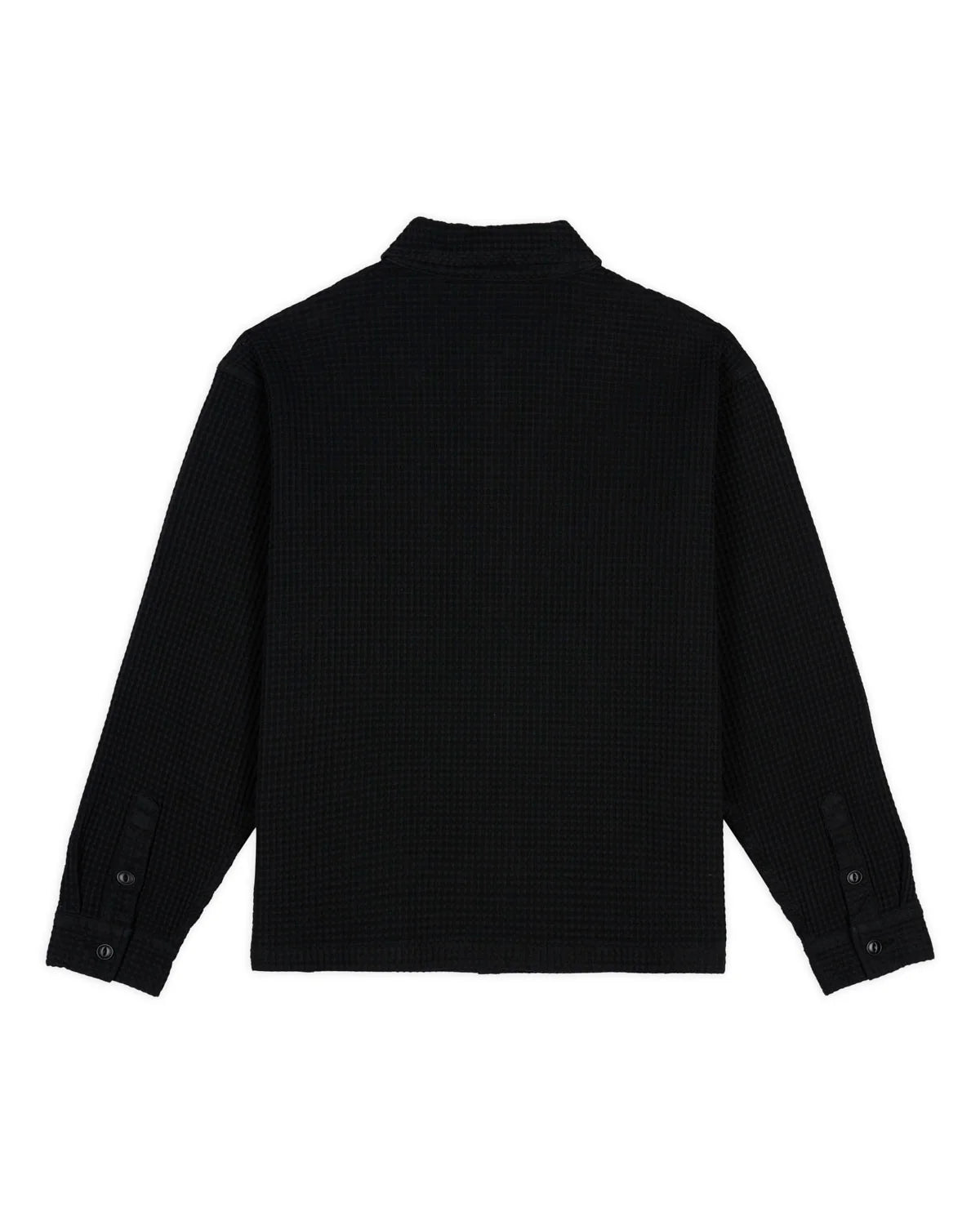 Brain Dead Waffle Button Front Shirt - Washed Black