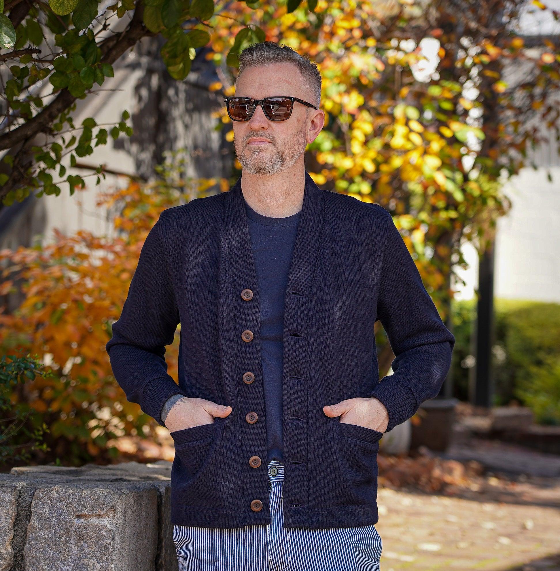 Dehen 1920 Classic Cardigan - Dark Navy - Guilty Party