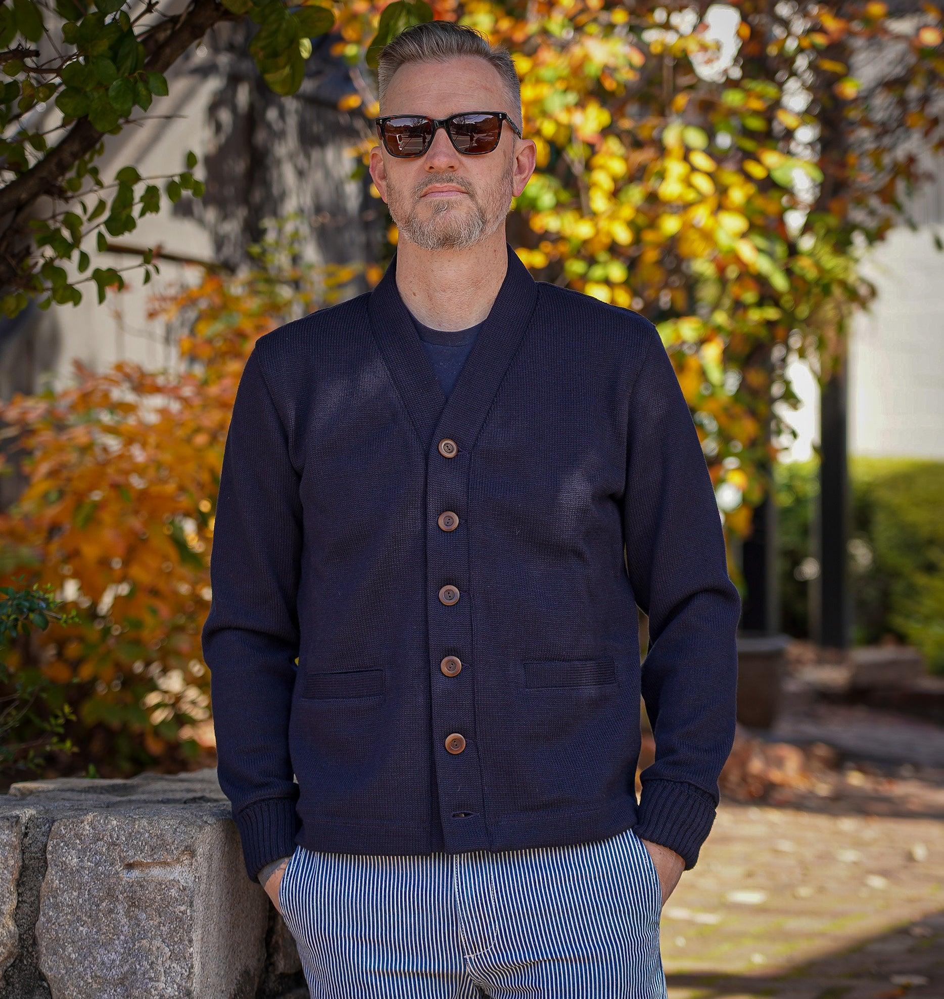 Dehen 1920 Classic Cardigan - Dark Navy - Guilty Party