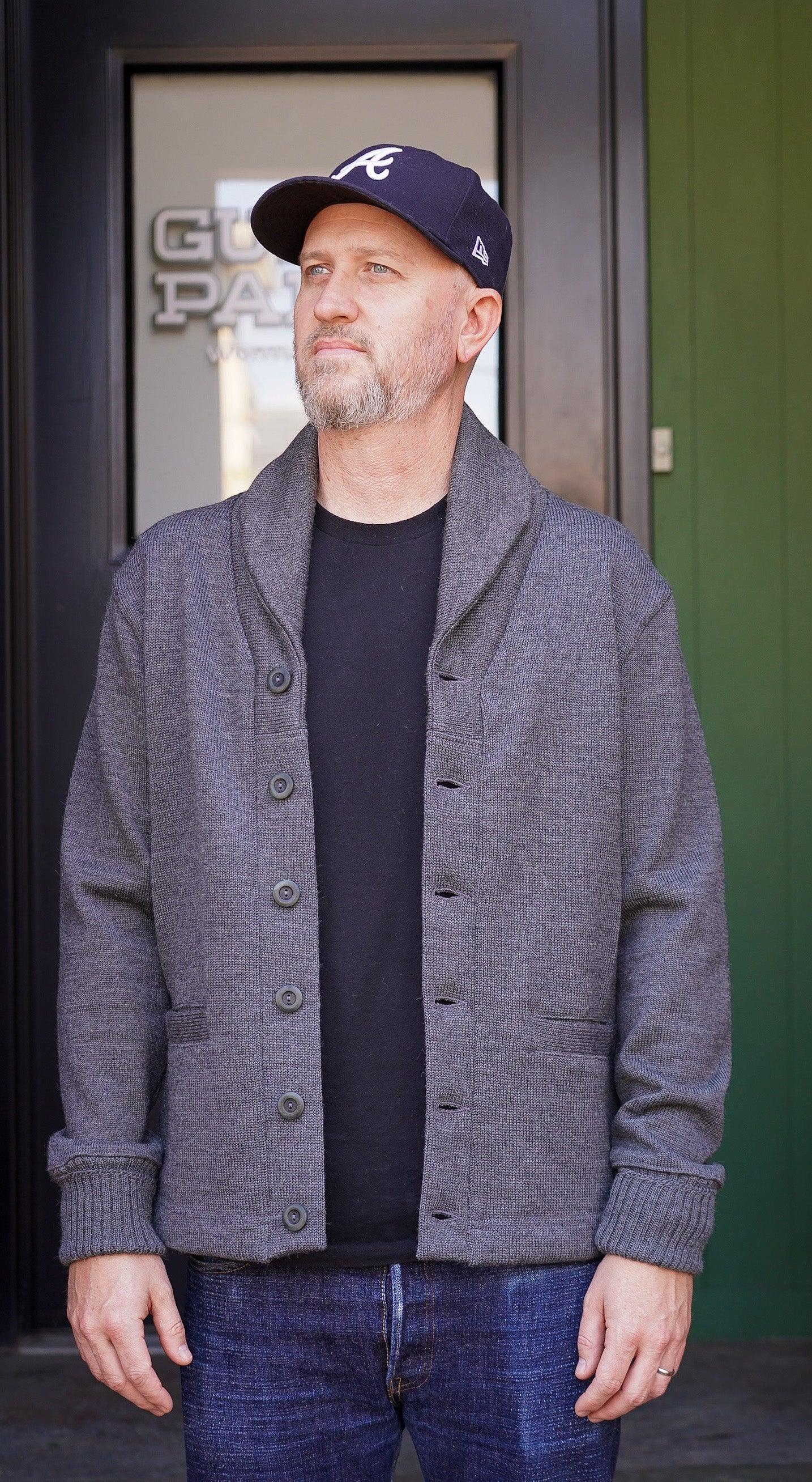 Shawl Sweater Coat - Charcoal - Guilty Party