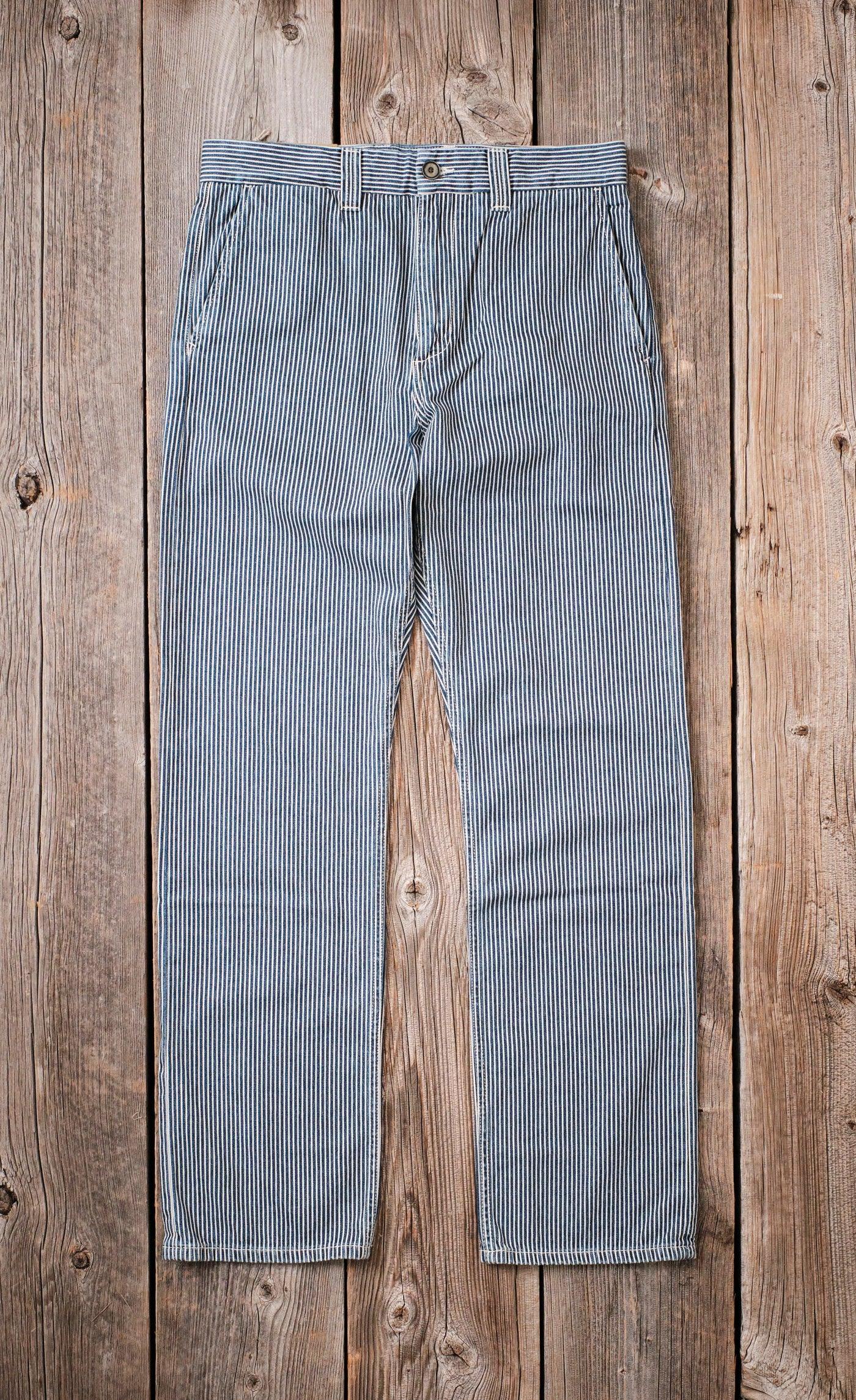 Freenote Cloth Deck Pant Straight Fit - Indigo Stripe - Guilty Party