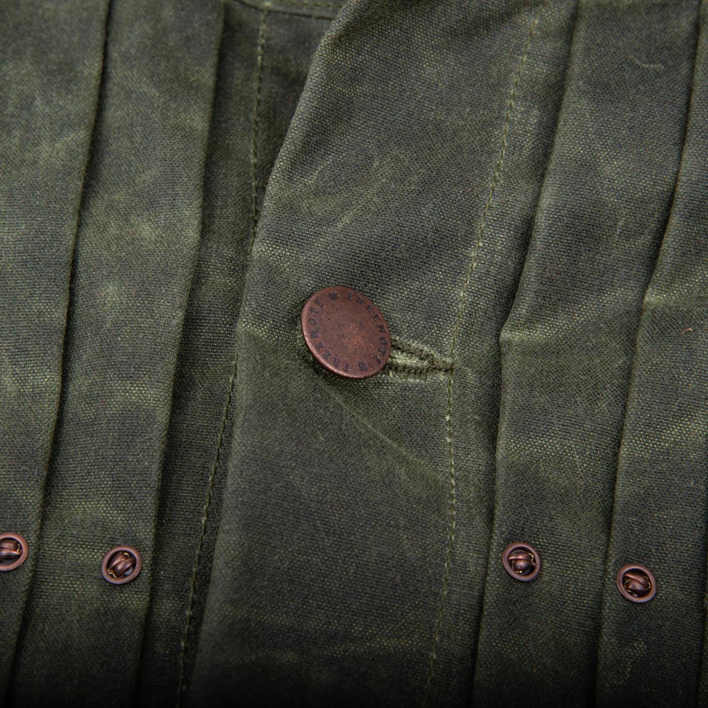 Freenote Cloth RJ-1 Riders Jacket Waxed Canvas - Olive - Guilty Party