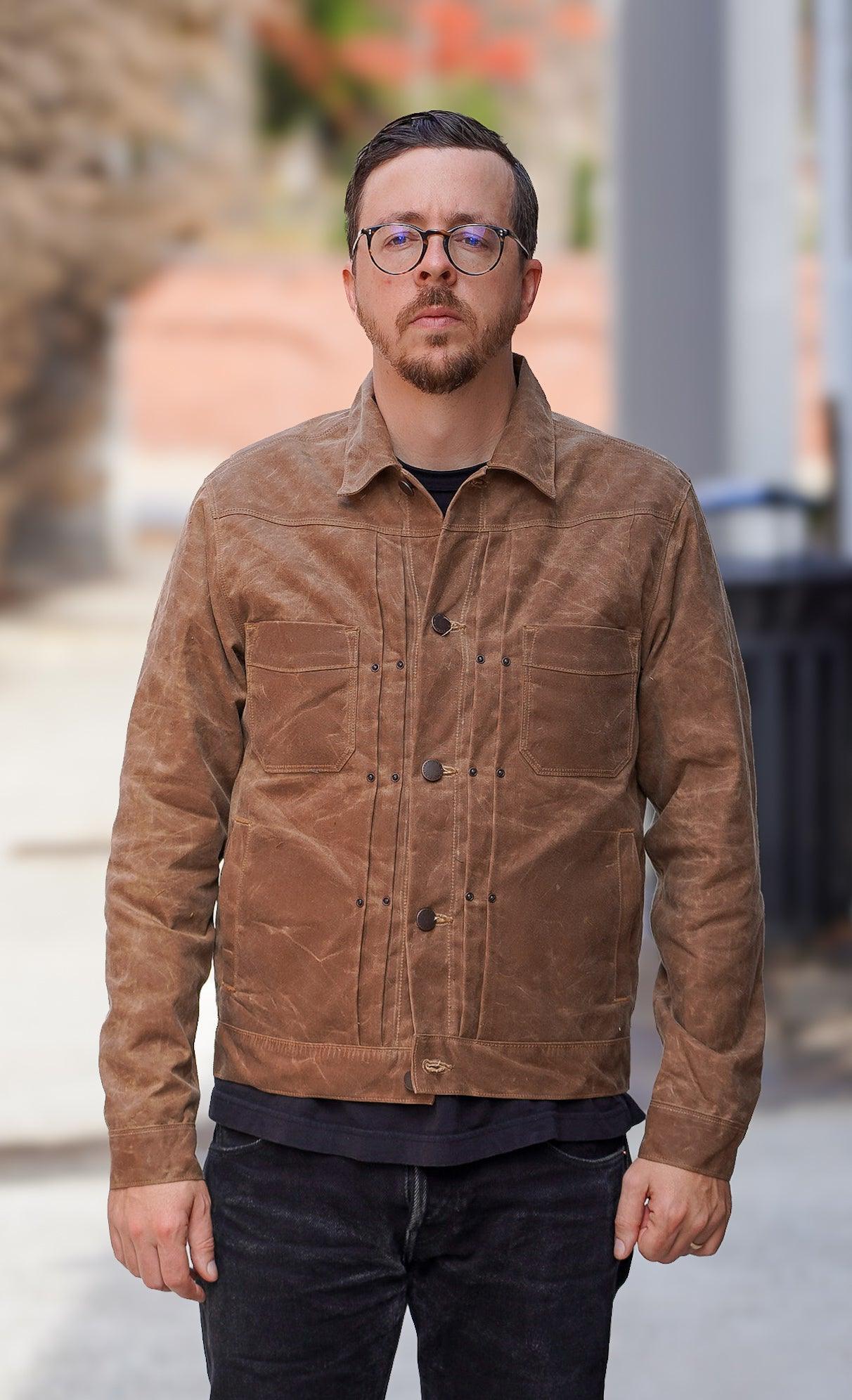Freenote Cloth RJ-1 Riders Jacket Waxed Canvas - Rust - Guilty Party