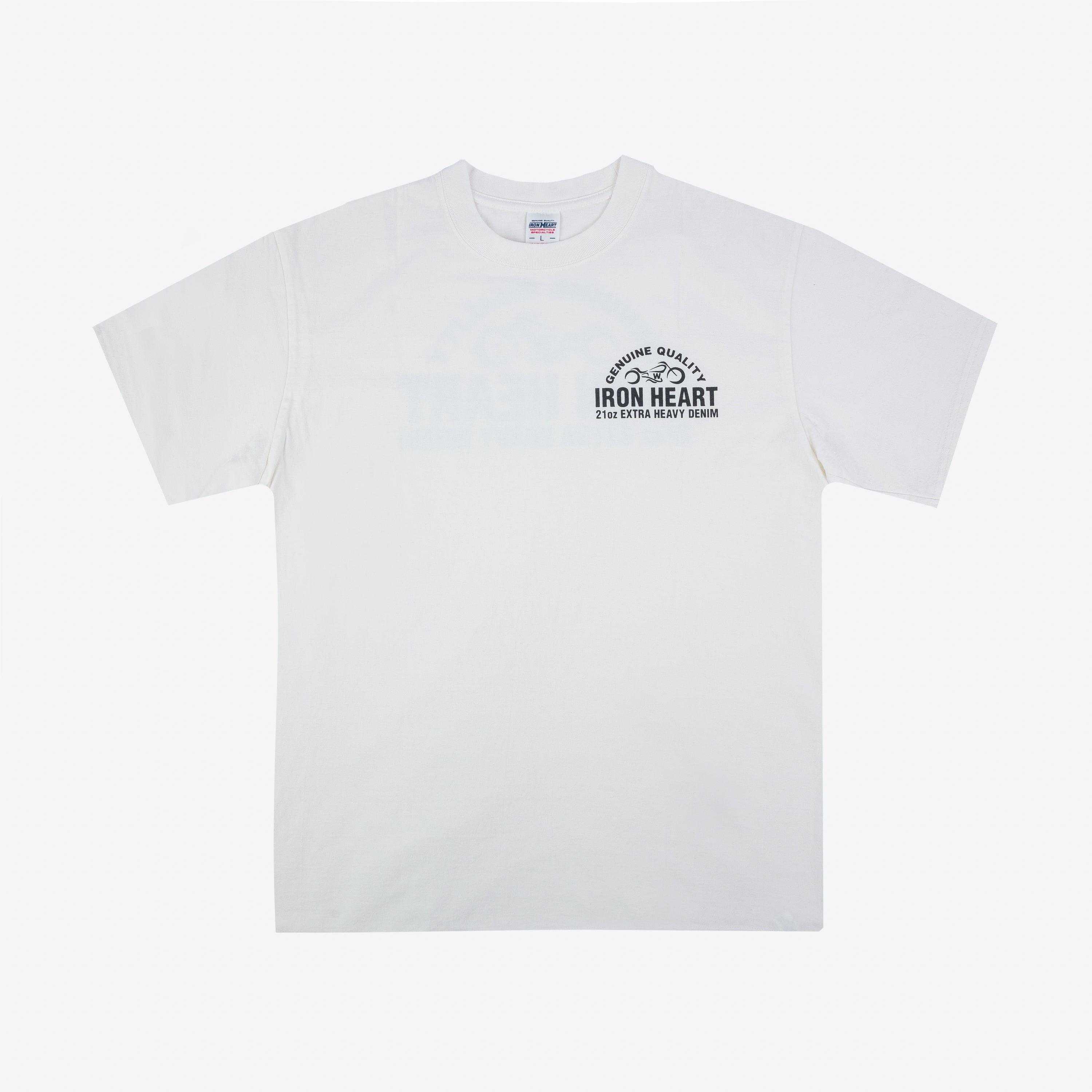 7.5oz Loopwheel Logo Crew Neck T-Shirt - White - Guilty Party