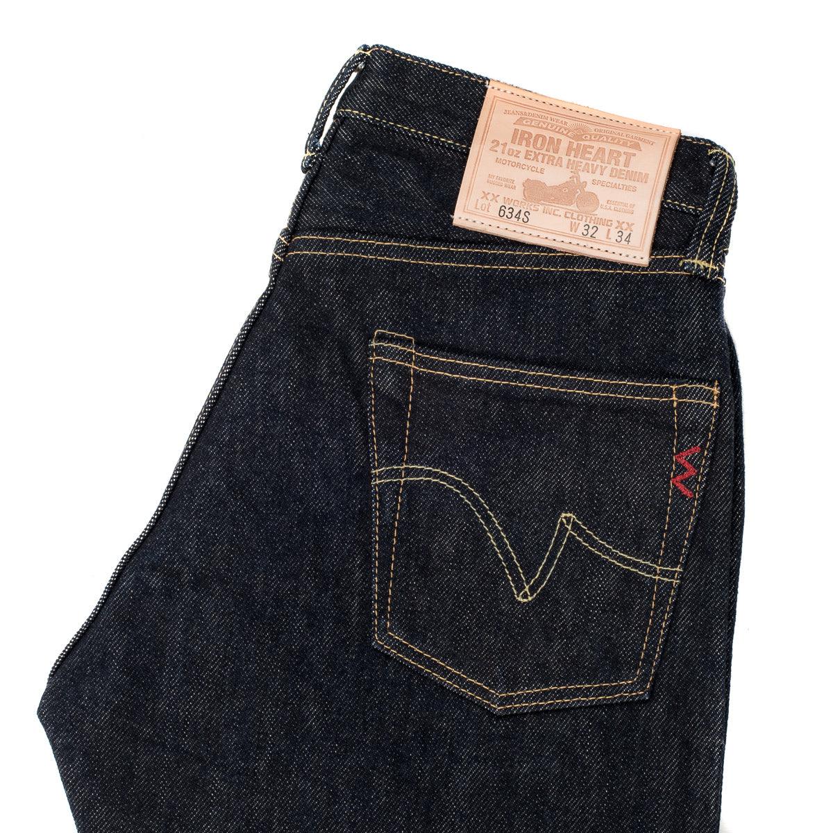 Iron Heart IH-634S 21oz Selvedge Denim Straight Cut Jeans - Indigo - Guilty Party