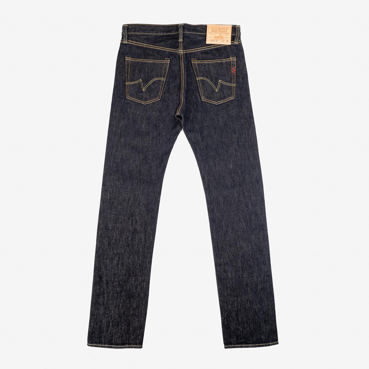 Iron Heart IH-666S-21 21oz Selvedge Denim Slim Straight Cut Jeans - Indigo - Guilty Party