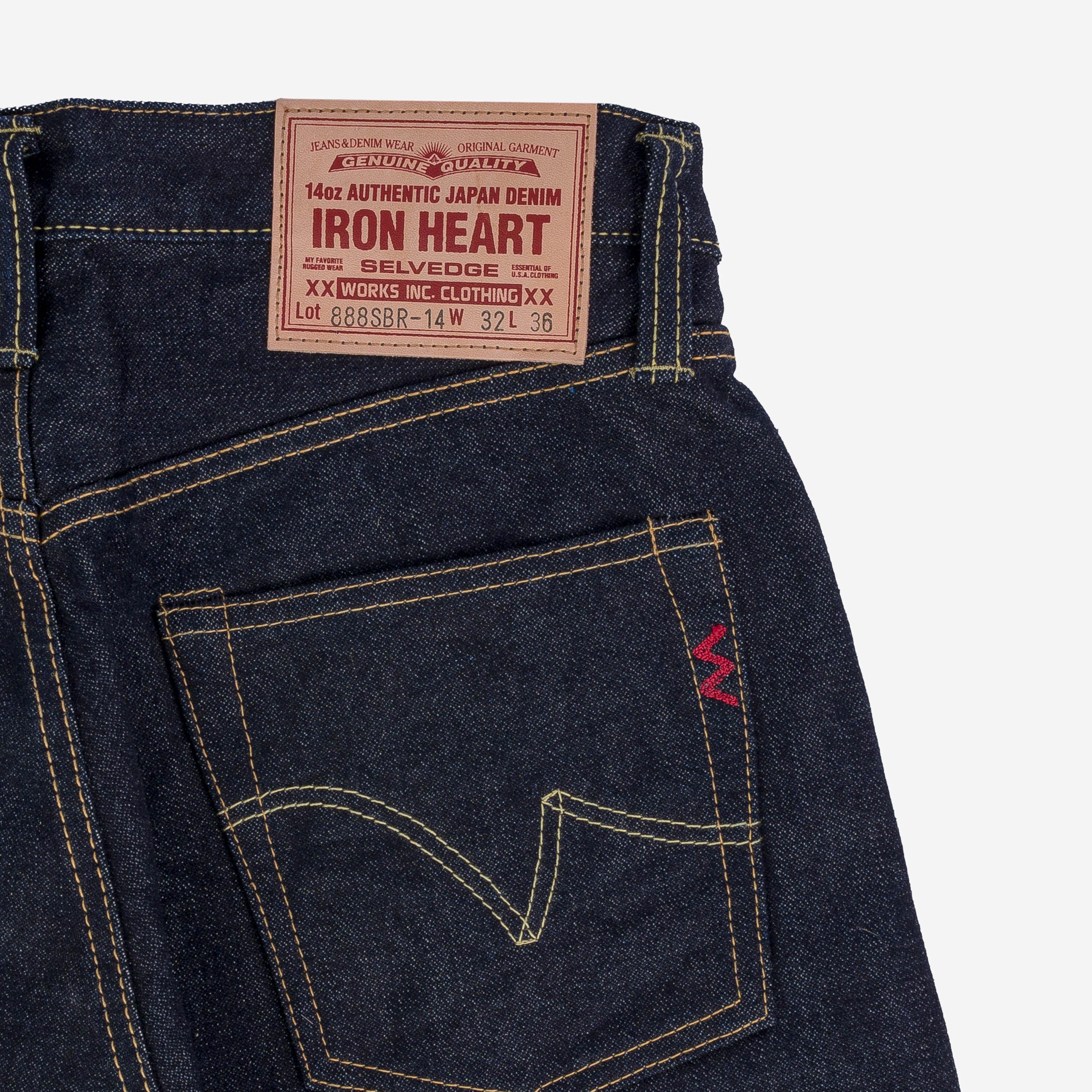 IH-888SBR-14 - 14oz Broken Twill Tapered Cut Denim - Guilty Party