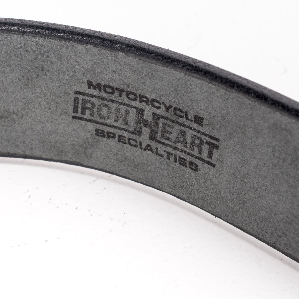 Iron Heart IHB-11-BLK Heavy Duty "Tochigi" Leather Belt With Brass Garrison Buckle - Black - Guilty Party