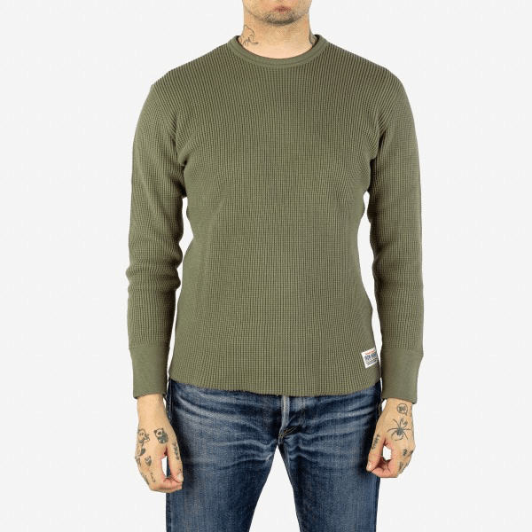 Iron Heart IHTL-1301-OLV Waffle Knit Thermal - Olive - Guilty Party