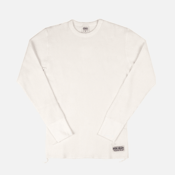 Iron Heart IHTL-1301-WHT Waffle Knit Thermal - White - Guilty Party