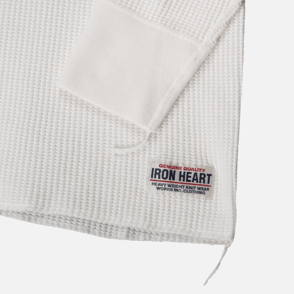 Iron Heart IHTL-1301-WHT Waffle Knit Thermal - White - Guilty Party