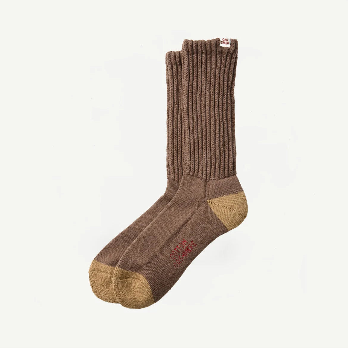 ROTOTO Cotton Cashmere Loose Pile Crew Socks