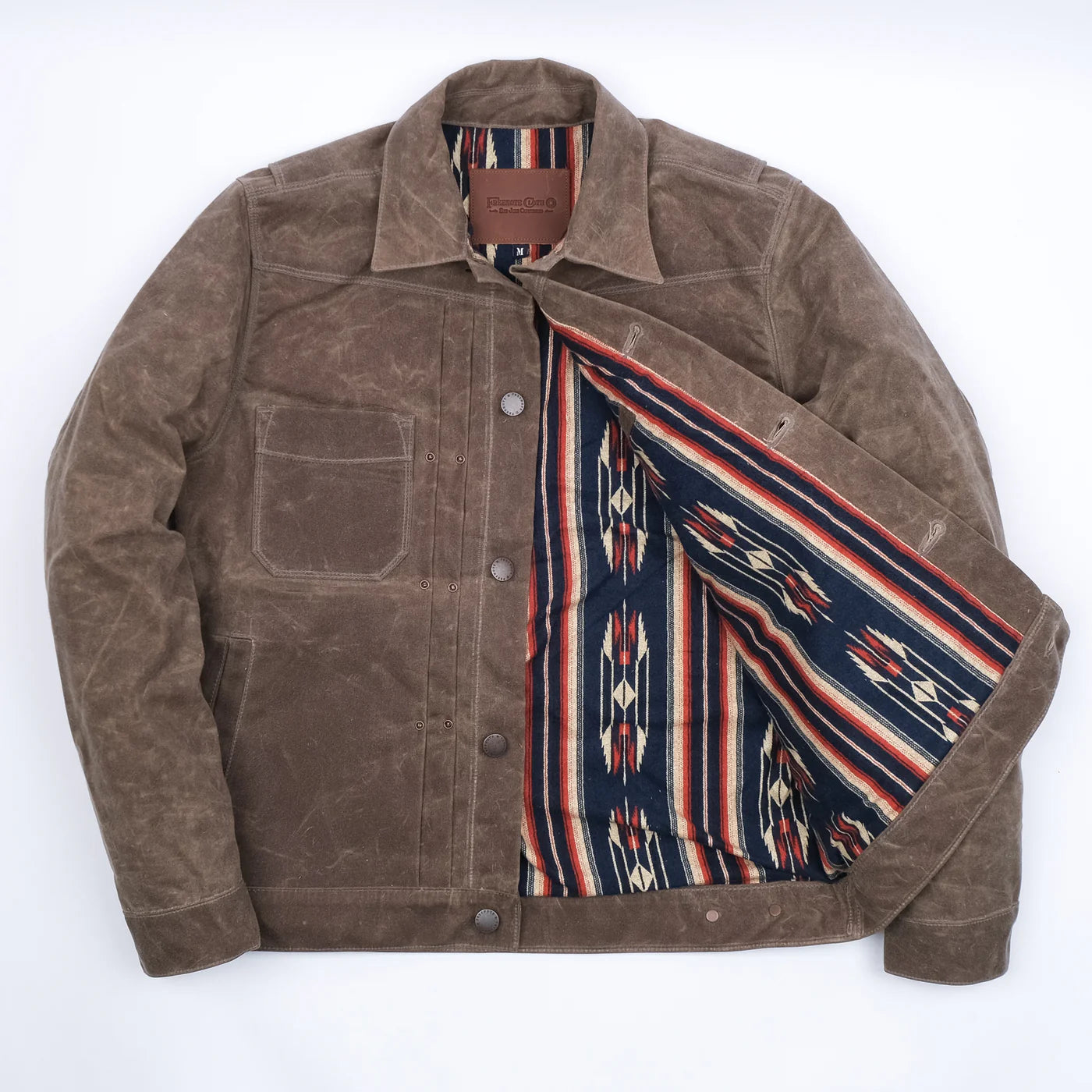 Freenote Cloth RJ-1 Riders Jacket Waxed Canvas - Oak