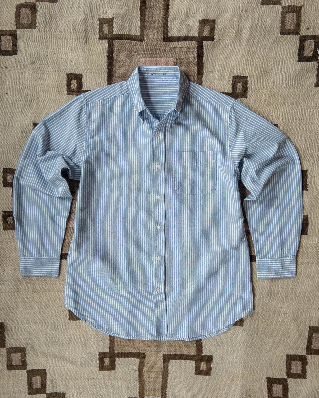 Oxford Cloth Button Down - Blue Stripe - Guilty Party