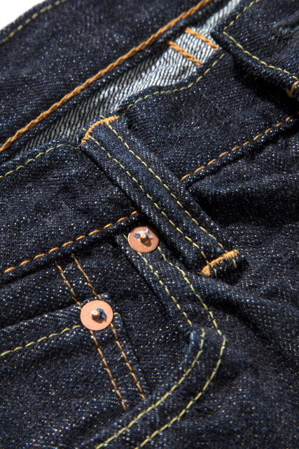 Pure Blue Japan XX-002 14oz Selvedge Denim Piped Straight - One Washed